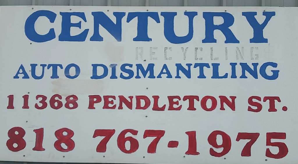 Century Auto Dismantling | 11368 Pendleton St, Sun Valley, CA 91352, USA | Phone: (818) 767-1975