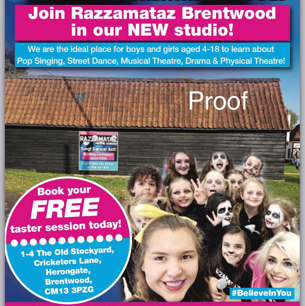 Razzamataz Brentwood | 1-4 The Old Stockyard, Cricketers Lane, (Razzamataz Theatre School Studios), Herongate, Herongate Brentwood CM13 3PZ, UK | Phone: 07955 293329