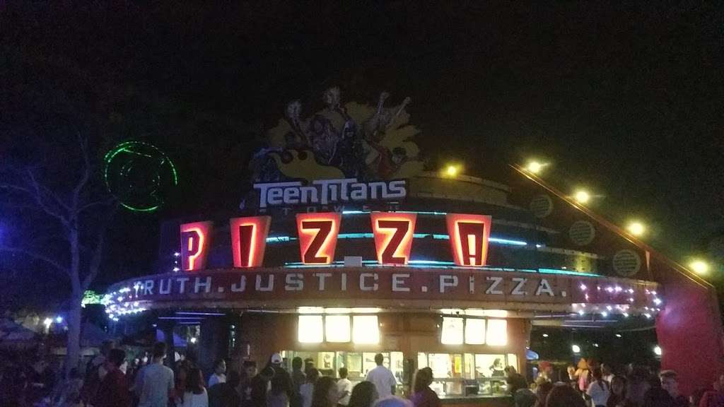 Teen Titans Tower Pizza | 26101 Magic Mountain Pkwy, Valencia, CA 91355, USA