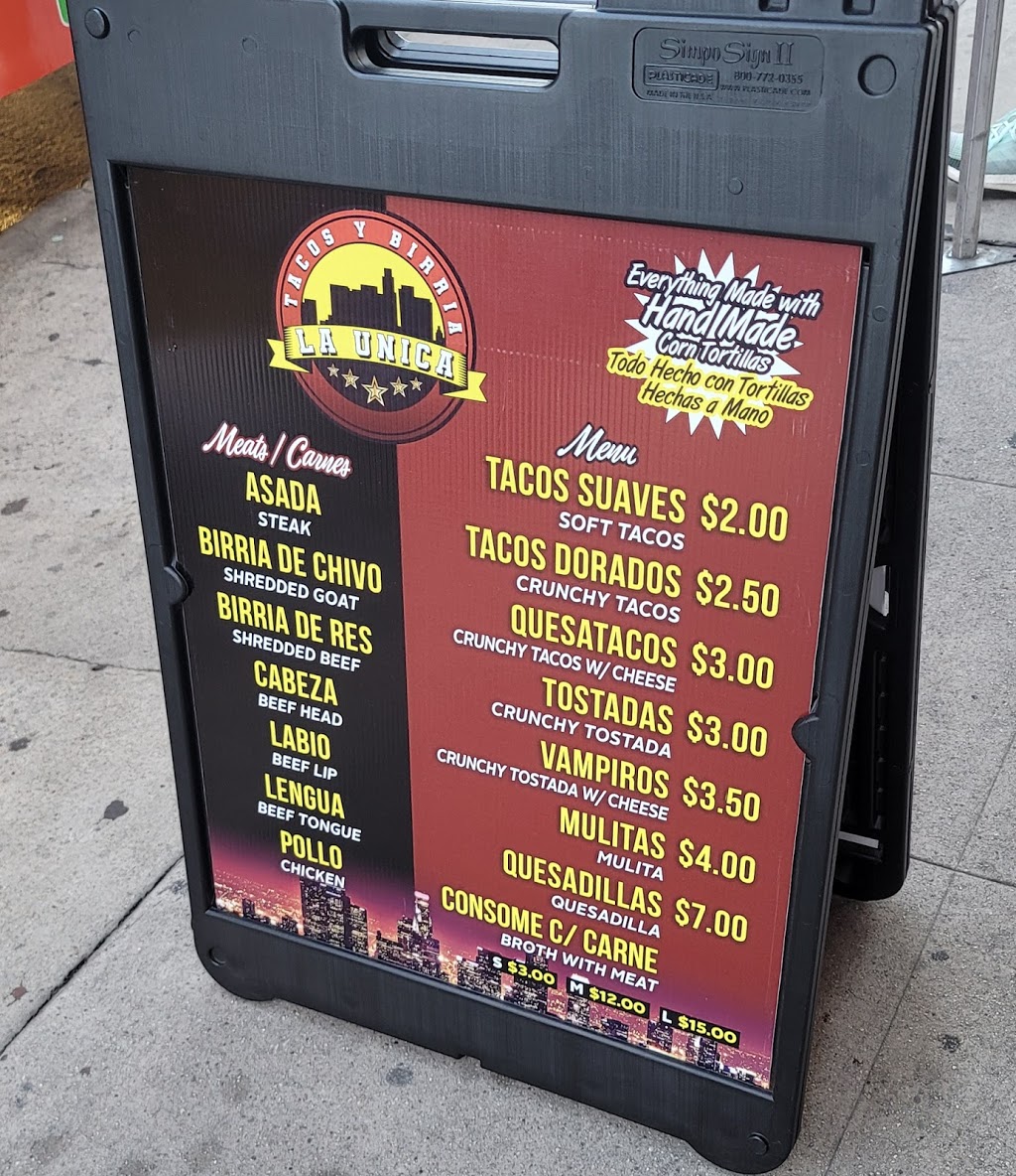 Tacos Y Birria La Unica | 2840 E Olympic Blvd, Los Angeles, CA 90023, USA | Phone: (323) 715-4025