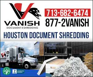 Vanish Document Shredding | 4846 Cranswick Rd, Houston, TX 77041, USA | Phone: (713) 682-6474
