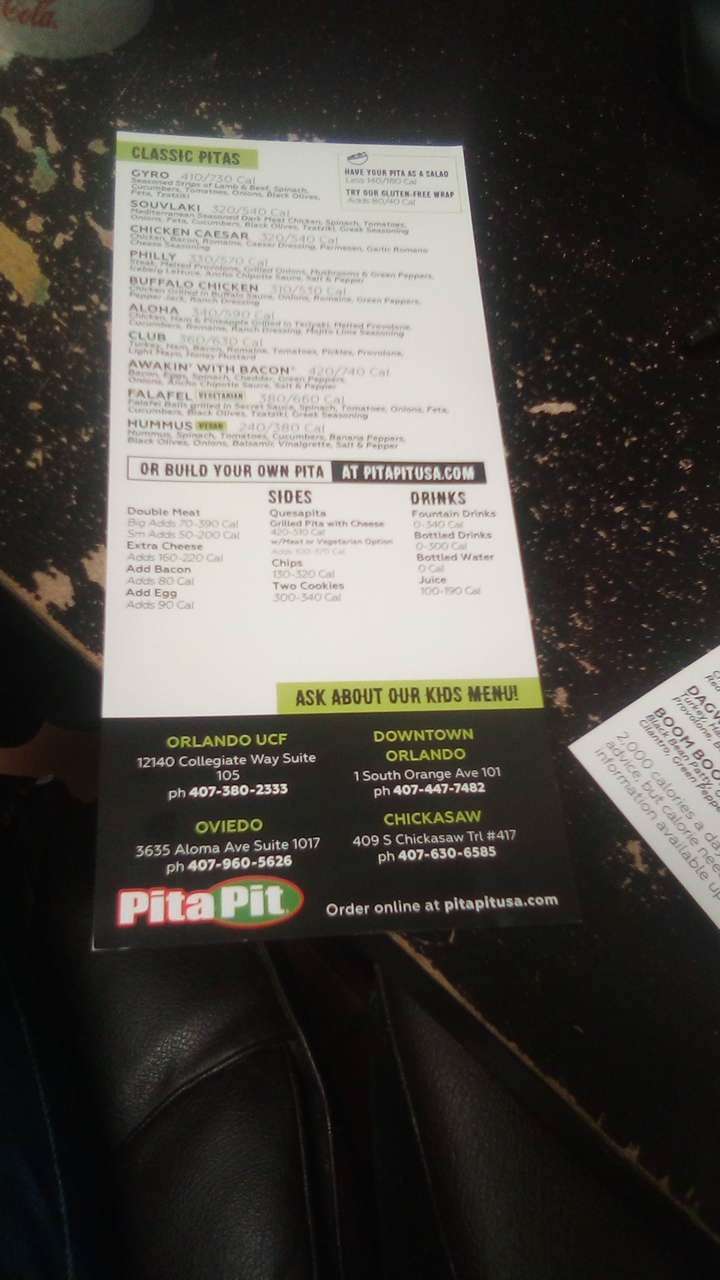 Pita Pit | 3635 Aloma Ave, Oviedo, FL 32765 | Phone: (407) 960-5626