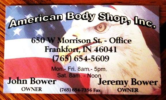 American Body Shop | 605 W Jefferson St, Frankfort, IN 46041, USA | Phone: (765) 654-5609