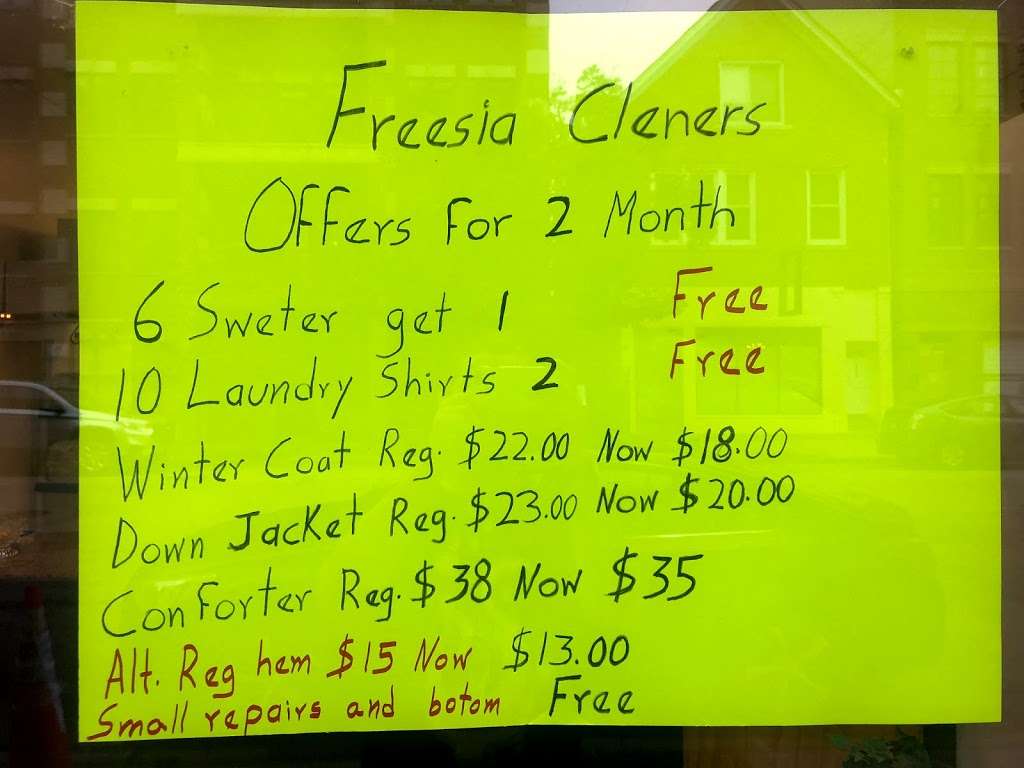 Freesia Cleaners | 2131 W Belmont Ave, Chicago, IL 60618, USA | Phone: (773) 404-8844