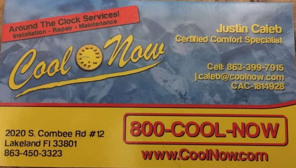 Cool Now Air Conditioning & Heating by AND Services | 2020 S Combee Rd #12, Lakeland, FL 33801, USA | Phone: (863) 617-7272