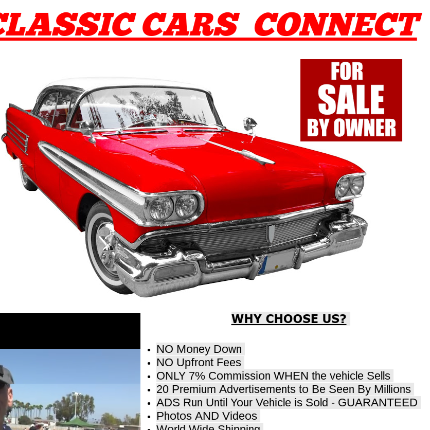 Classic Cars Connect | 300 S Main St #2360, Wilkes-Barre, PA 18703 | Phone: (888) 474-6745