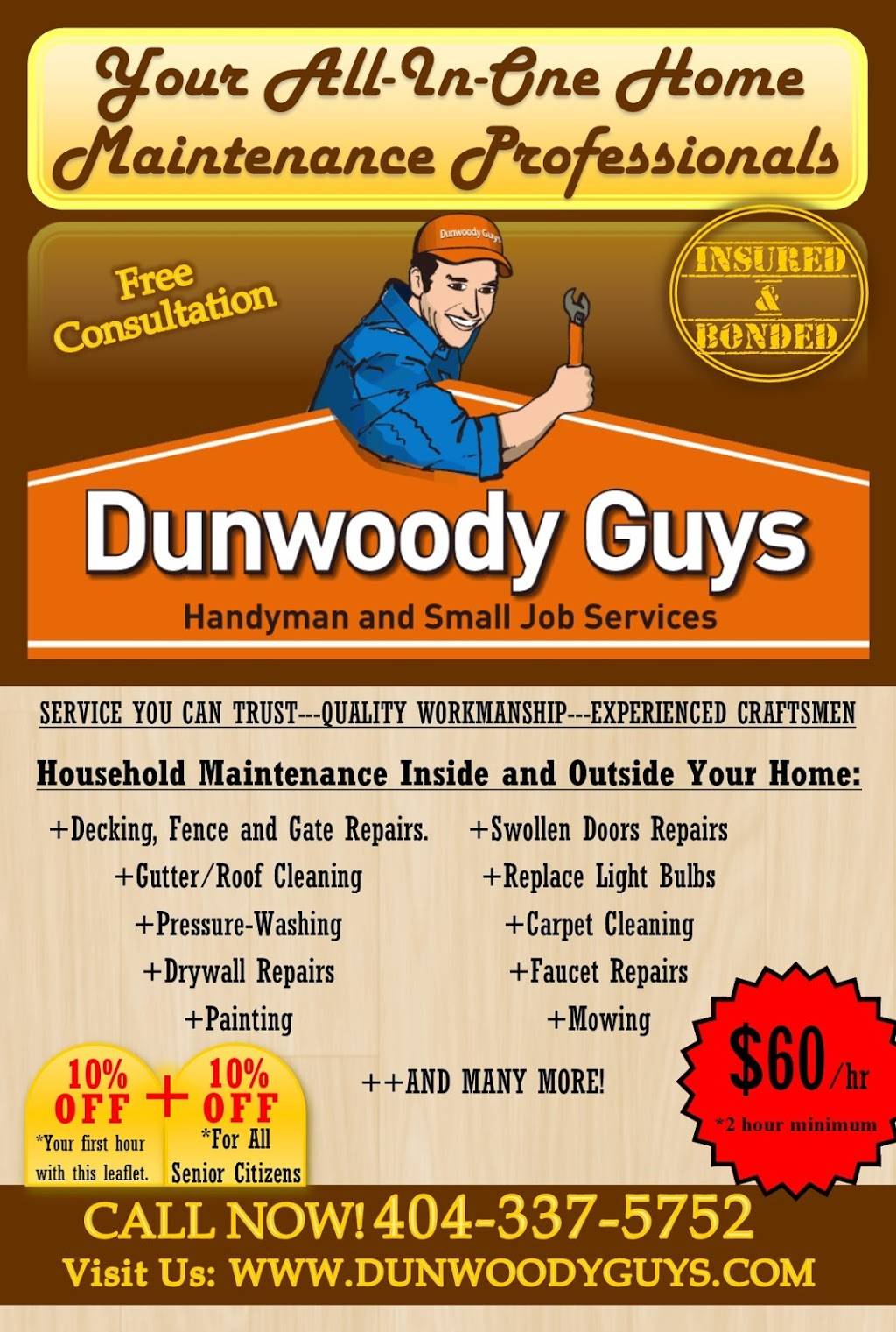 Dunwoody Guys Handyman Services | 2901 Ridgelock Ct, Dunwoody, GA 30360, USA | Phone: (404) 337-5752