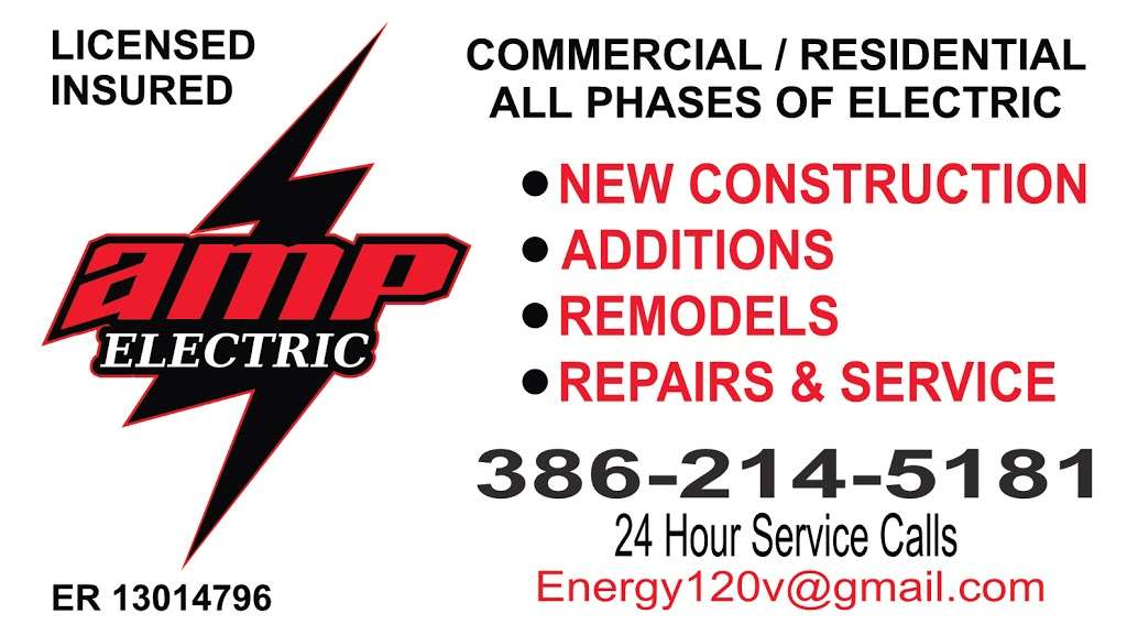 Amp Electric | 77 Woodview Dr, Port Orange, FL 32129, USA | Phone: (386) 214-5181