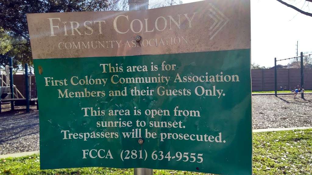 First Colony Community Association Park - Branch View Lane | 2513 Branch View Ln, Missouri City, TX 77459, USA | Phone: (281) 634-9555