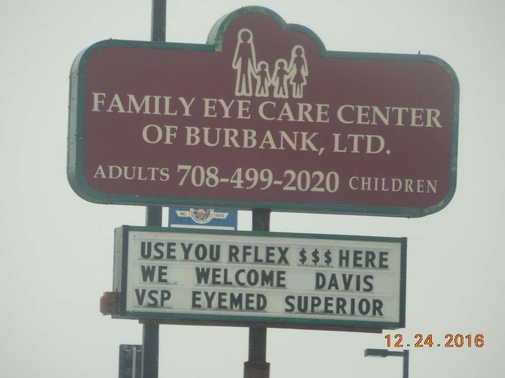 Family Eye Care Center of Burbank, LTD | 5520 W 79th St, Burbank, IL 60459, USA | Phone: (708) 499-2020