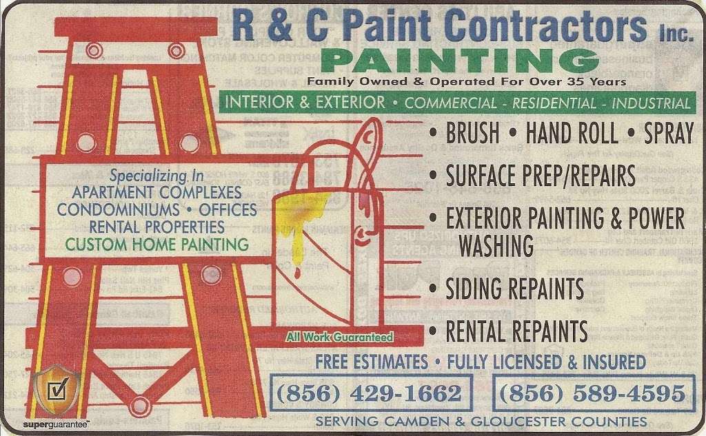 R&C Paint Contractors, Inc | 16 Oak Ave, Sewell, NJ 08080, USA | Phone: (856) 429-1662