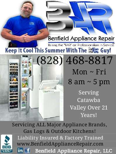 Benfield Appliance Repair, LLC | 1244 Shirebourn, Hickory, NC 28602, USA | Phone: (828) 468-8817