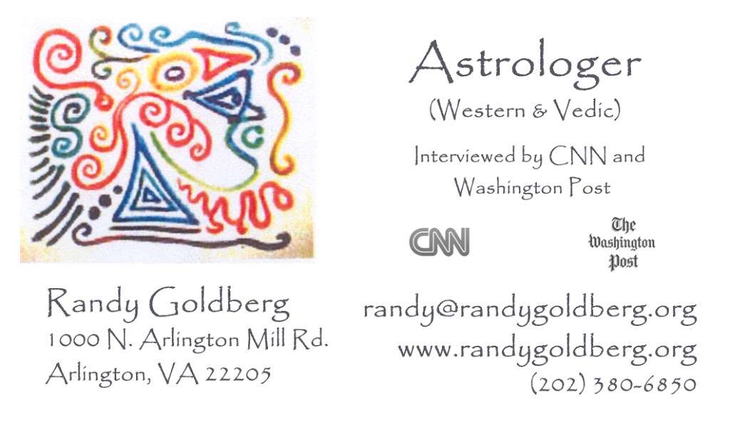 Astrology reading by Randy Goldberg | 1000 N Arlington Mill Dr, Arlington, VA 22205, USA | Phone: (202) 380-6850