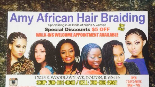 Amy African Hair Braiding | 15023 Woodlawn Ave, Dolton, IL 60419, USA | Phone: (708) 201-0660