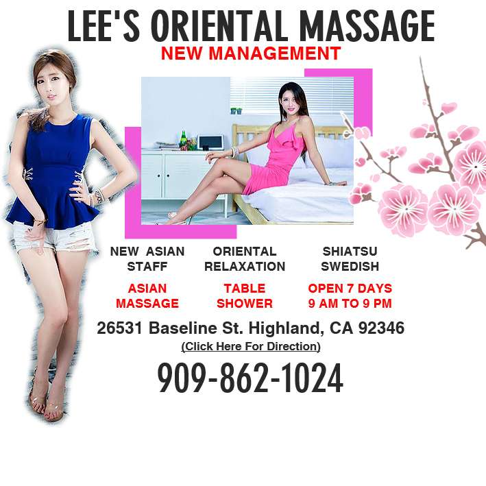 Lee’s Oriental Massage | 26531 Base Line St, Highland, CA 92346, USA | Phone: (909) 862-1024