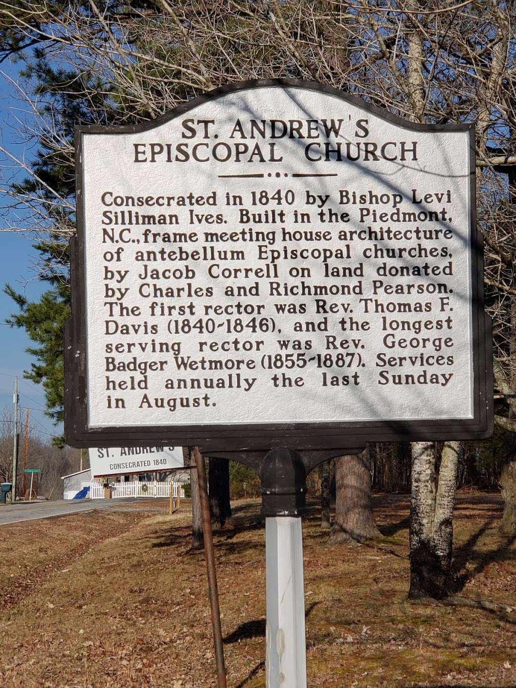 Saint Andrews Church | 1180 St Andrews Church Rd, Woodleaf, NC 27054, USA