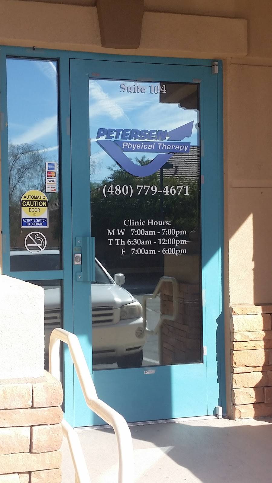 Petersen Physical Therapy East Mesa | 6840 E Brown Rd Suite 104, Mesa, AZ 85207, USA | Phone: (480) 779-4671