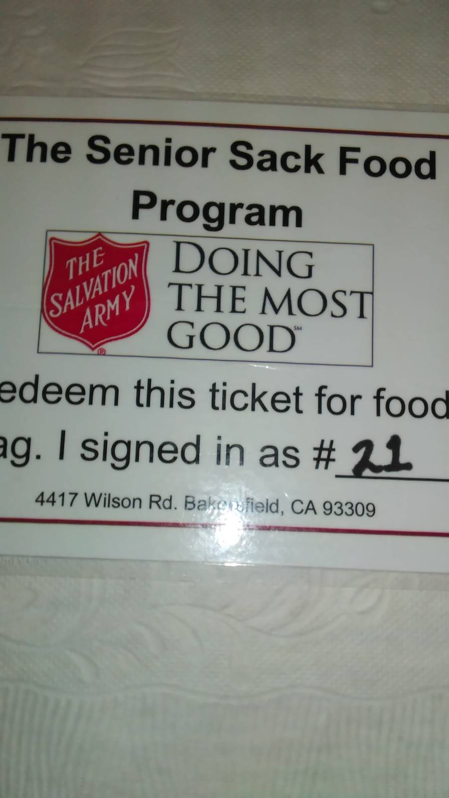 The Salvation Army Bakersfield Corps Community Center | 4417 Wilson Rd, Bakersfield, CA 93309 | Phone: (661) 837-4243