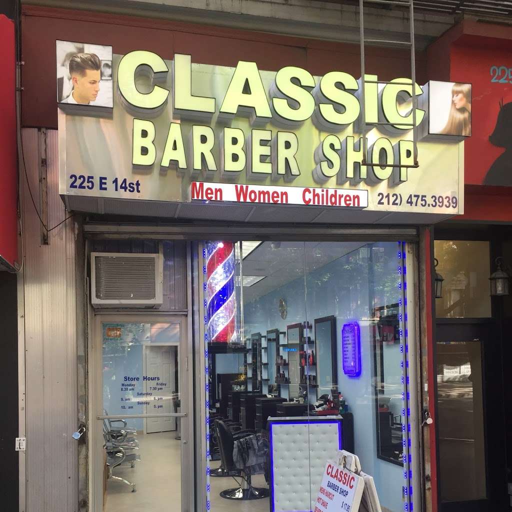 Classic barber shop | 225E E 14th St, New York, NY 10003, USA | Phone: (212) 475-3939