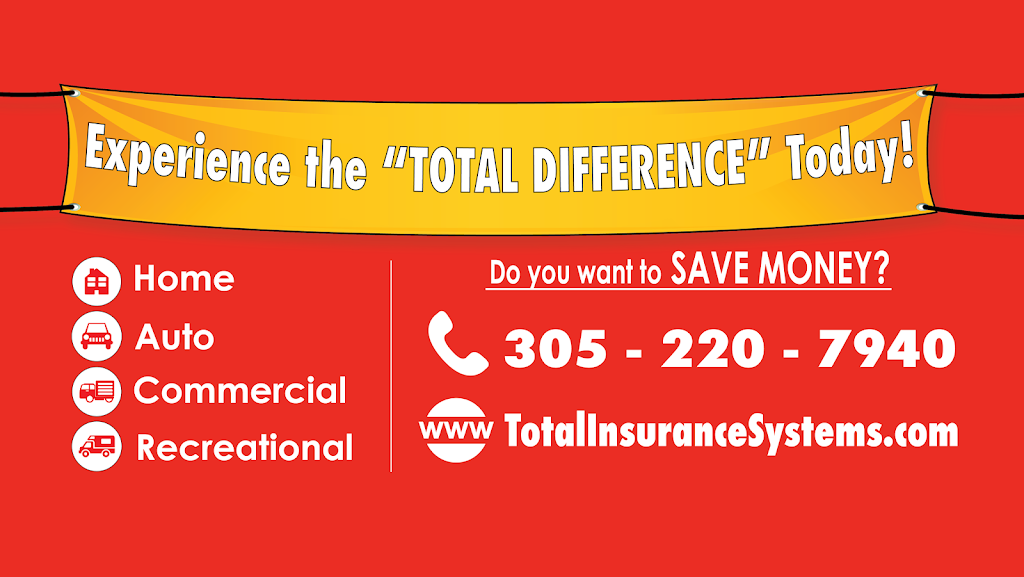 Total Insurance Systems | 12817 SW 42nd St, Miami, FL 33175, USA | Phone: (305) 220-0144