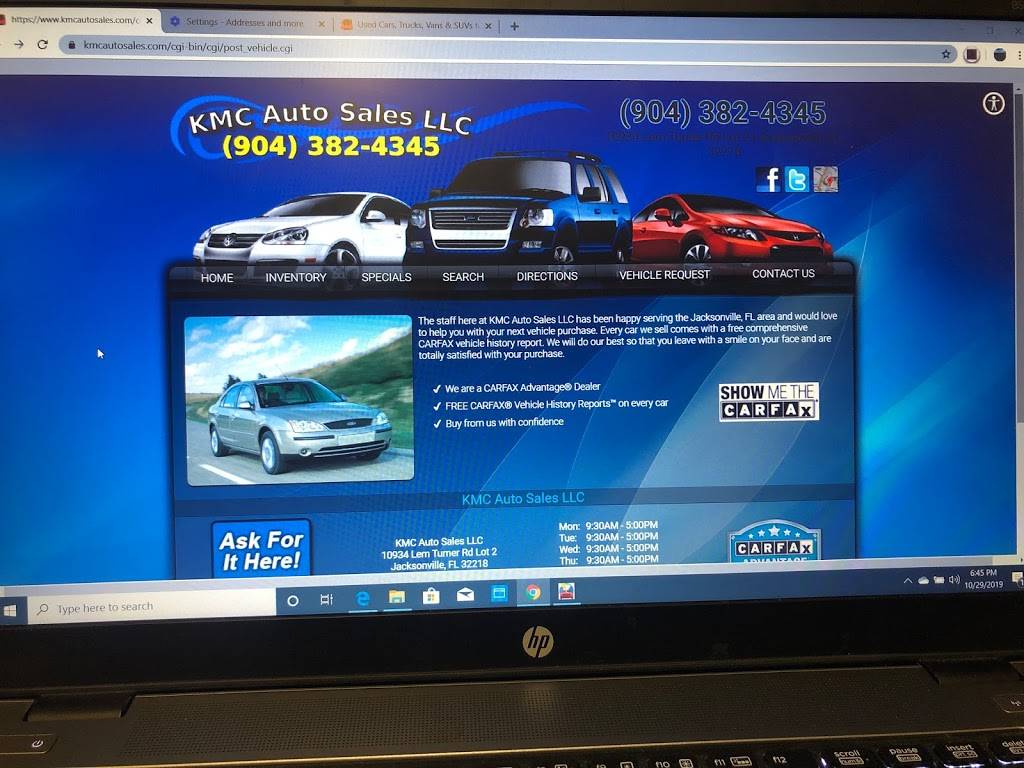 KMC Auto Sales LLC | 10934 Lem Turner Rd #2, Jacksonville, FL 32218, USA | Phone: (904) 382-4345