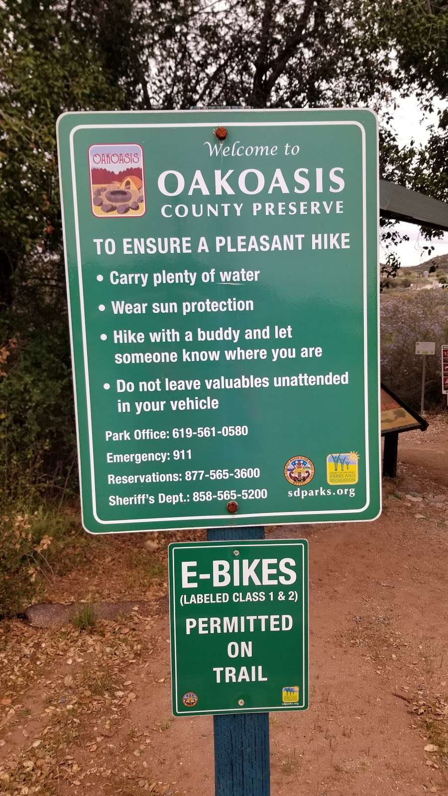 Oakoasis Staging Area | 3291410200, Lakeside, CA 92040, USA