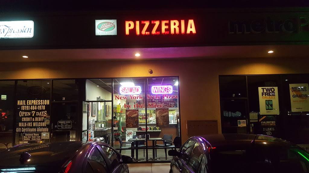 Milos Pizza | 6686 El Cajon Blvd & Montezuma, San Diego, CA 92115, USA | Phone: (619) 462-6456