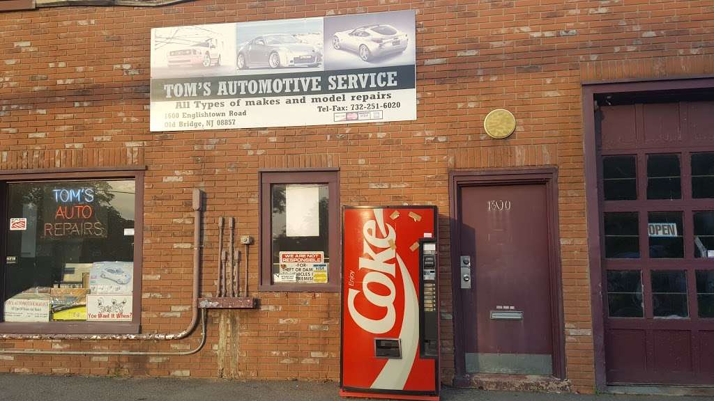 Toms Automotive | 1600 Englishtown Rd, Old Bridge, NJ 08857, USA | Phone: (732) 251-6020