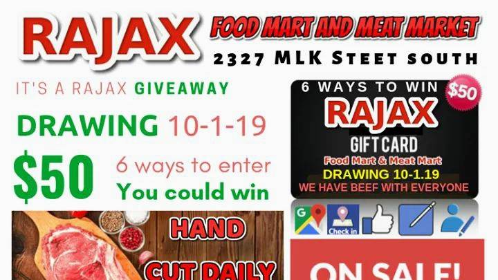 RAJAX FOOD MART AND MEAT MART | 2327 S Dr Martin L King Jr St, St. Petersburg, FL 33705, USA | Phone: (727) 317-5625
