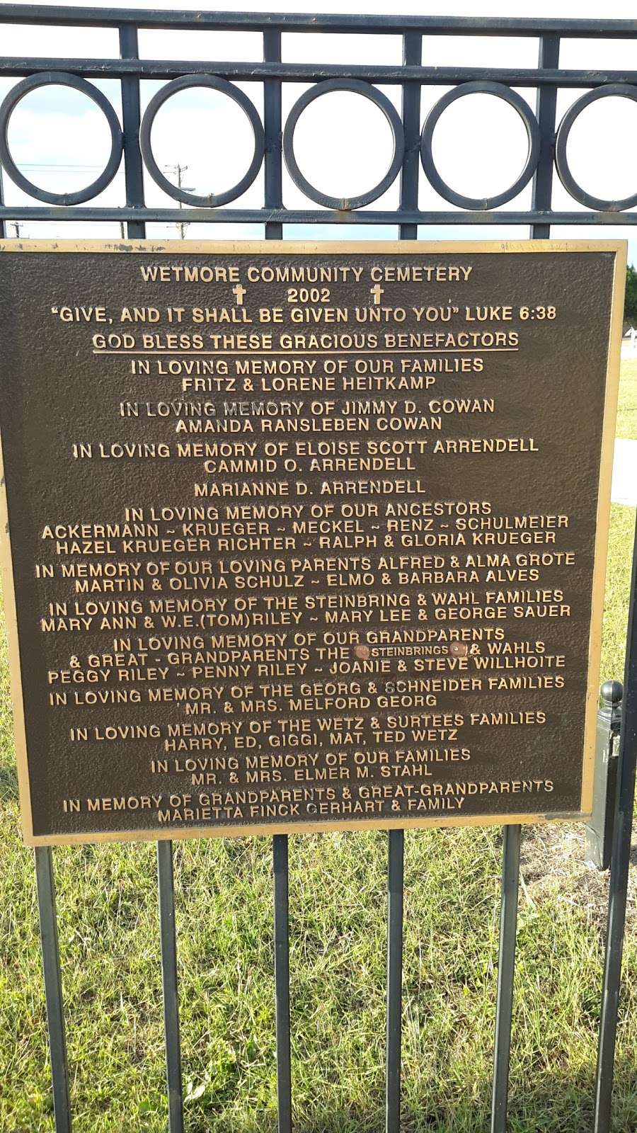 Wetmore Community Cemetery | Higgins Rd, San Antonio, TX 78217, USA | Phone: (210) 862-3850