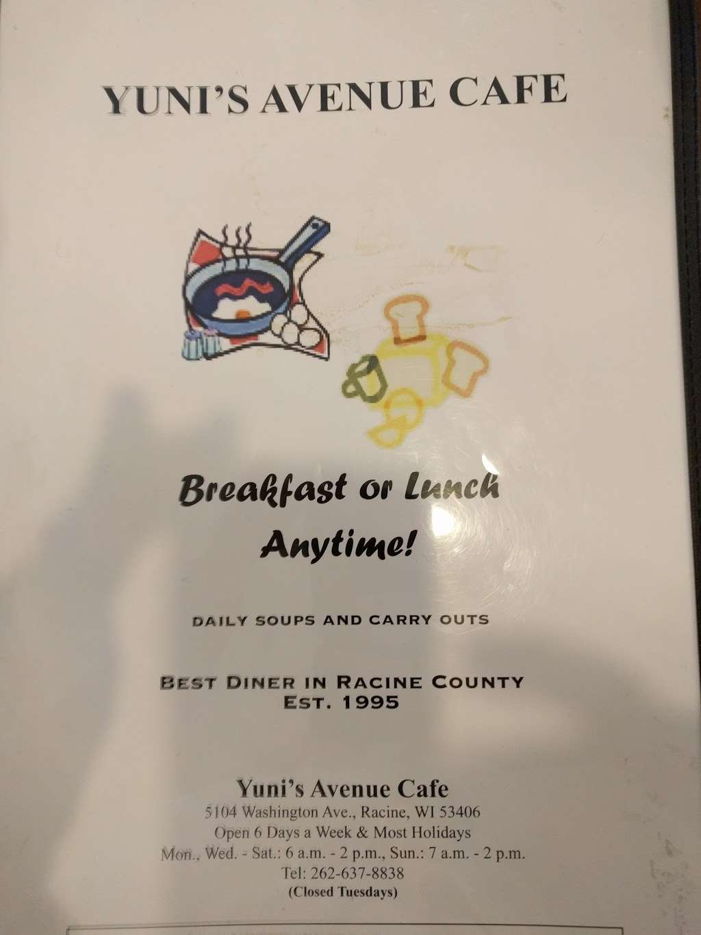 Yunis Avenue Cafe | 5104 Washington Ave, Racine, WI 53406, USA | Phone: (262) 637-8838