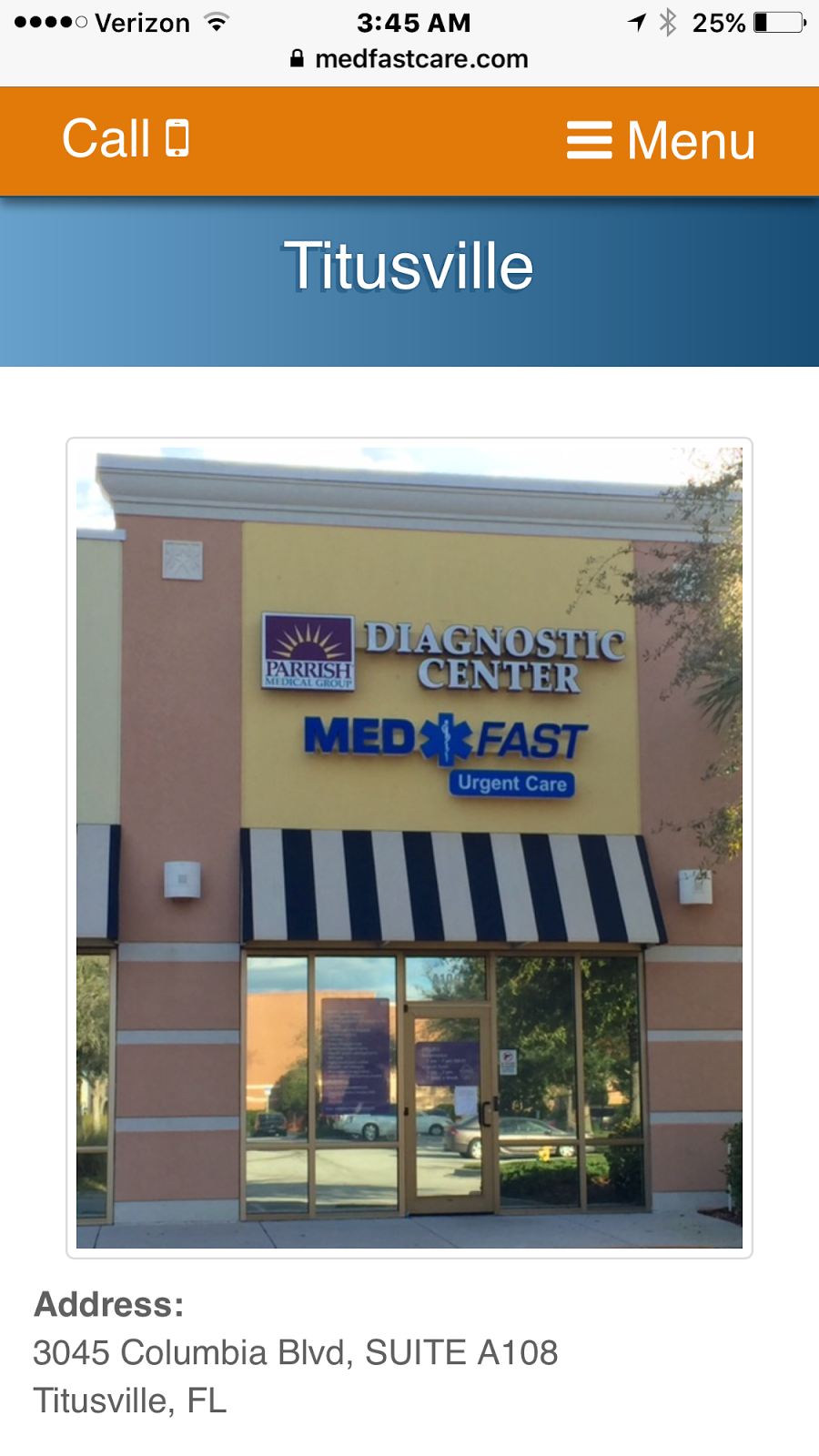 Titusville (Columbia Plaza) MedFast Urgent Care | Walk In Clinic | 3045 Columbia Boulevard a108, Titusville, FL 32780 | Phone: (321) 264-9176