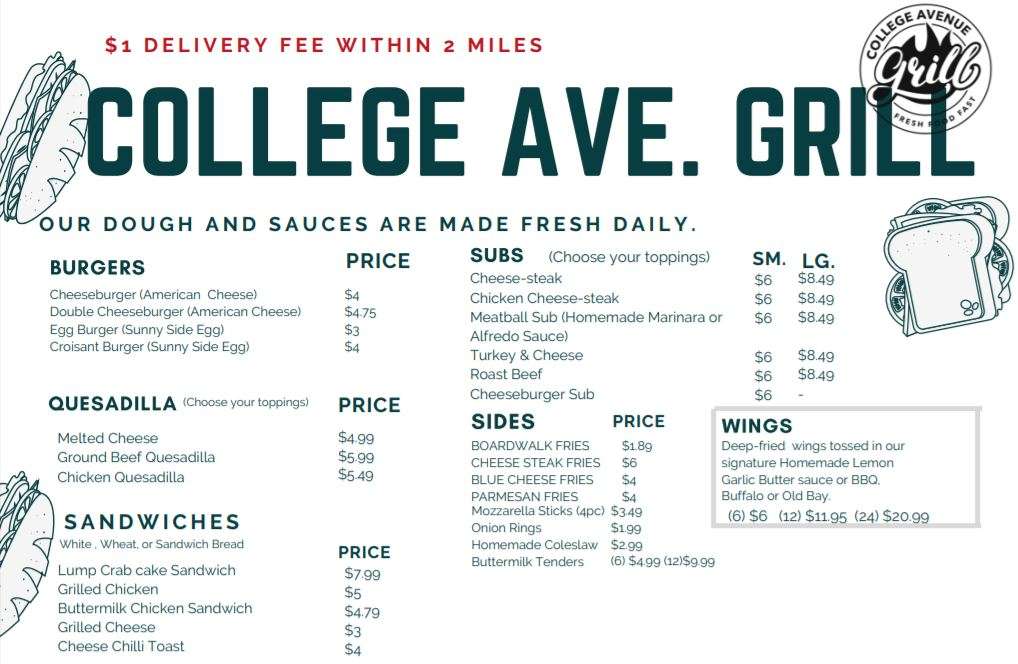 College Ave Grill | 900 Snow Hill Rd, Salisbury, MD 21804, USA | Phone: (410) 548-4282
