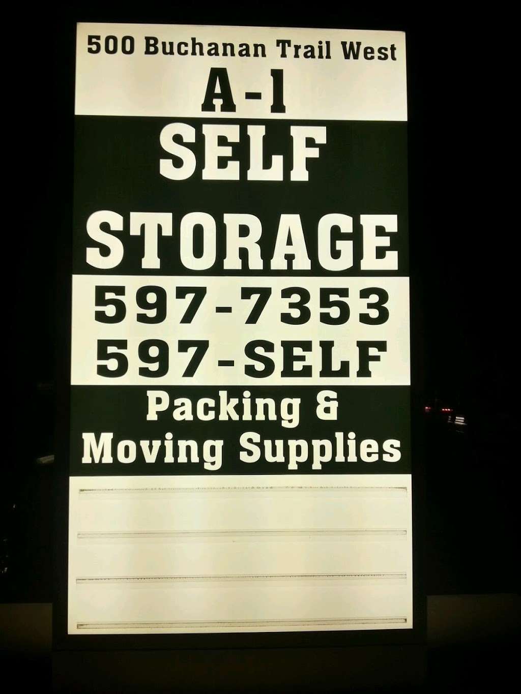 A-1 Greencastle Self Storage | 500 Buchanan Trail W, Greencastle, PA 17225, USA | Phone: (717) 597-7353