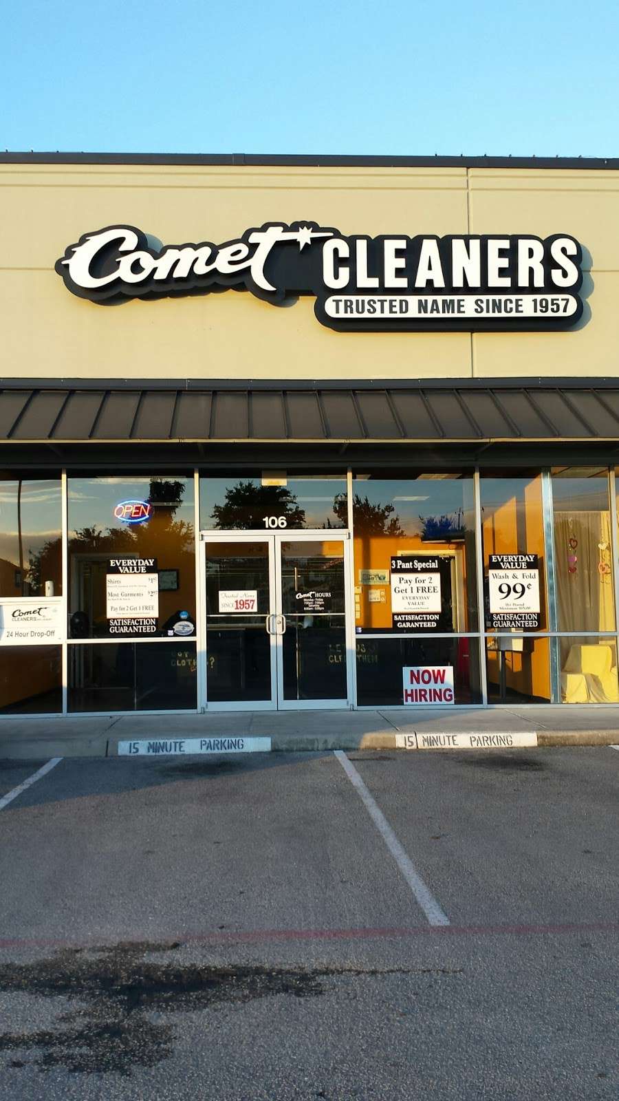 Comet Cleaners and Laundry San Antonio | 2770 E Evans Rd Suite 106, San Antonio, TX 78259, USA | Phone: (210) 265-3586