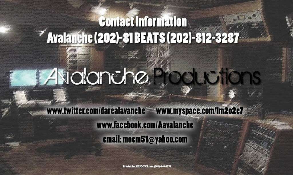 Avalanche Production Company | 5728 Cypress Creek Dr #101, Hyattsville, MD 20782, USA | Phone: (202) 812-3287