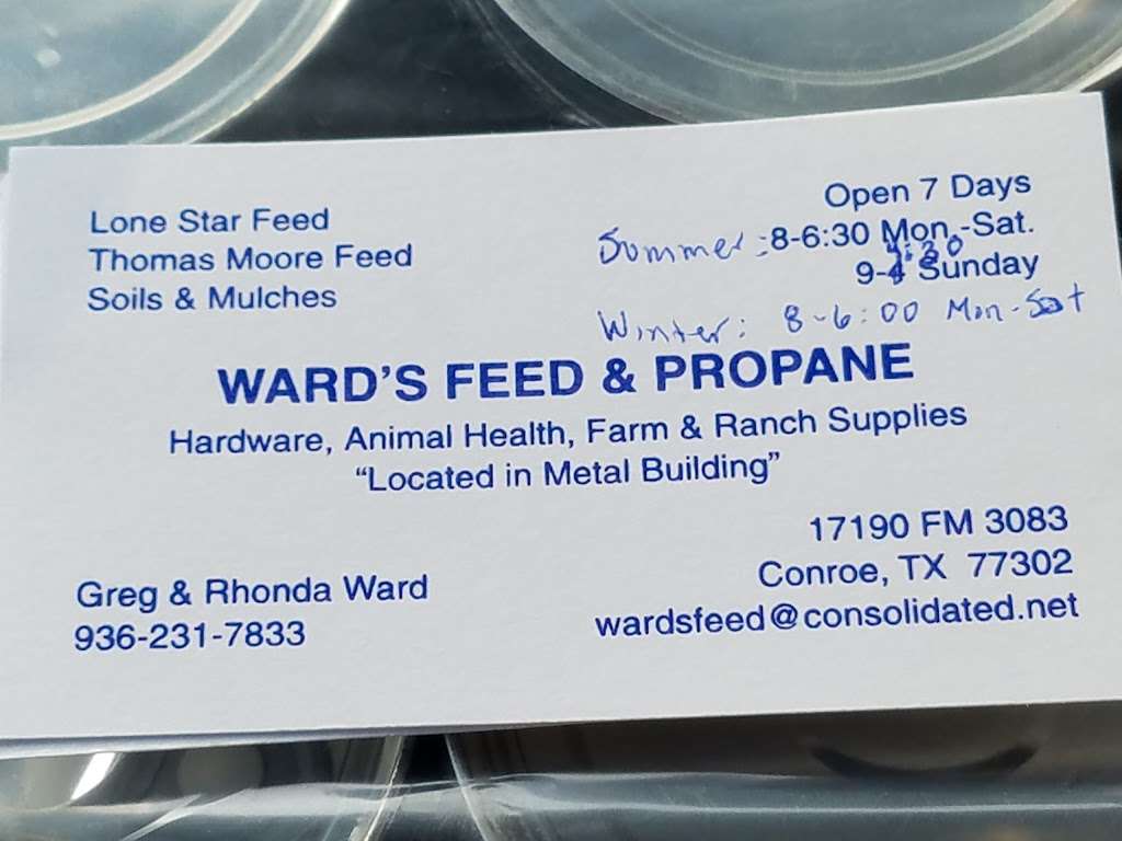 Wards Feed & Propane | 17190 FM3083, Conroe, TX 77302 | Phone: (936) 231-7833