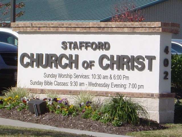 Stafford Church of Christ | 402 Stafford Run Rd, Stafford, TX 77477, USA | Phone: (281) 499-2507