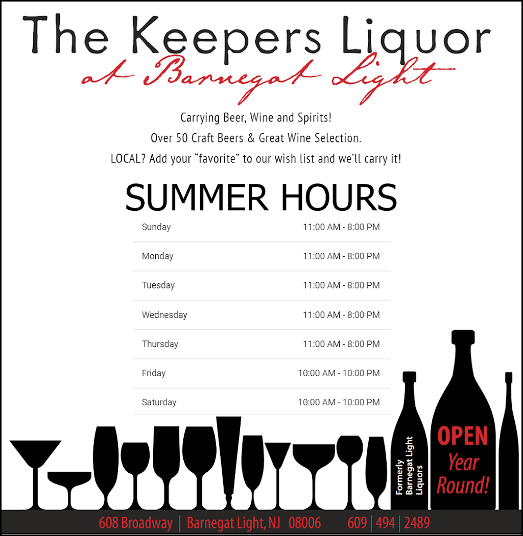 The Keepers Liquor Store | 608 Broadway, Barnegat Light, NJ 08006 | Phone: (609) 494-2489