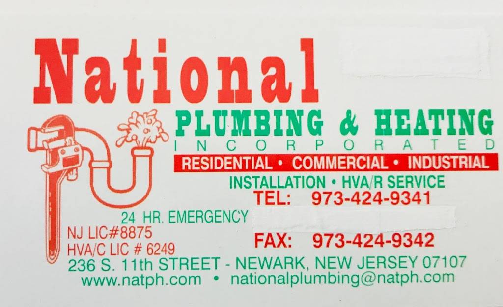 National Plumbing & Heating INC | 236 S 11th St, Newark, NJ 07107, USA | Phone: (973) 424-9341