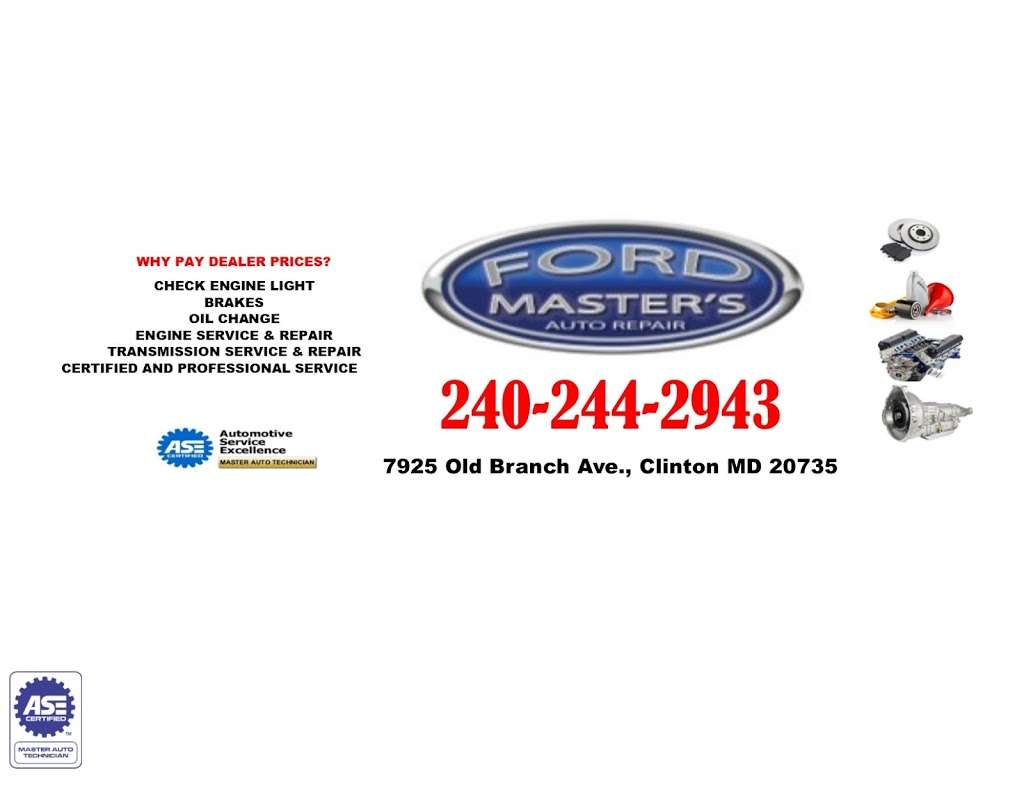 Ford Masters Auto Repair | 7925 Old Branch Ave, Clinton, MD 20735, USA | Phone: (240) 244-2943