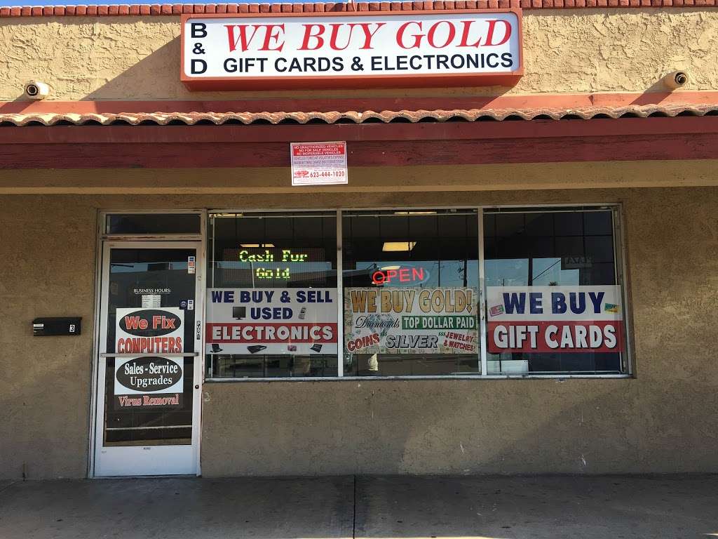 B&D We Buy Gold, Gift Cards & Electronics | 5008 W Northern Ave, Glendale, AZ 85301, USA | Phone: (602) 341-3157