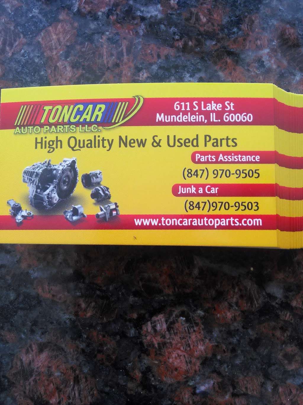 Toncar Auto Parts LLC | 611 S Lake St, Mundelein, IL 60060 | Phone: (847) 970-9505