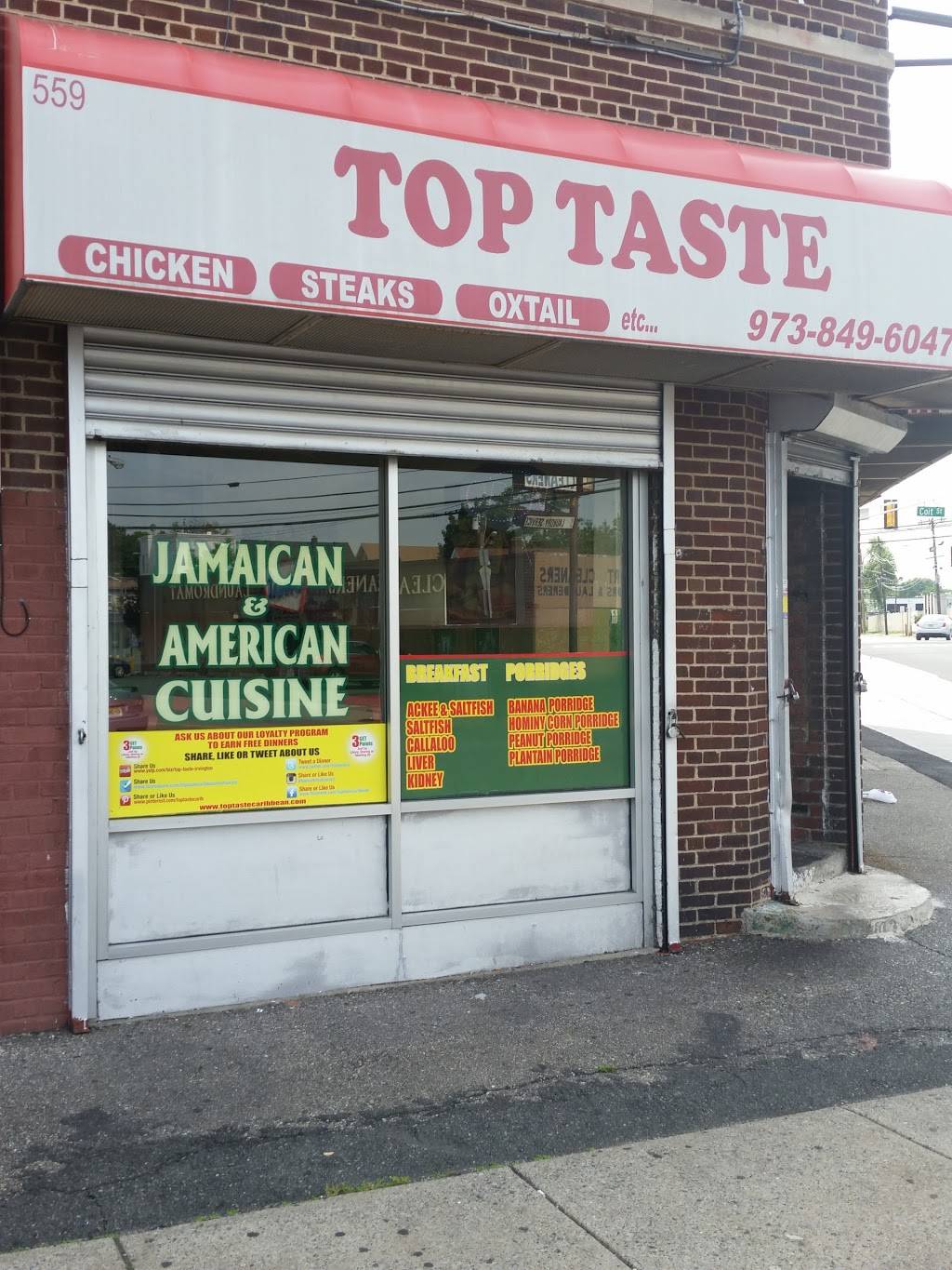 Top Taste Jamaican Restaurant | 559 Chancellor Ave, Irvington, NJ 07111, USA | Phone: (973) 849-6047