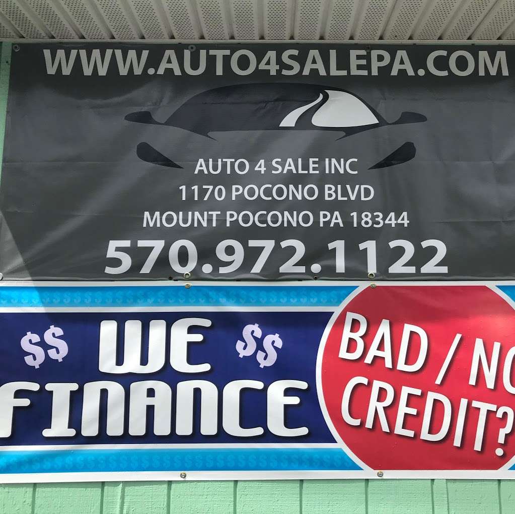 AUTO 4 SALE | 1170 Pocono Blvd, Mt Pocono, PA 18344, USA | Phone: (570) 972-1122