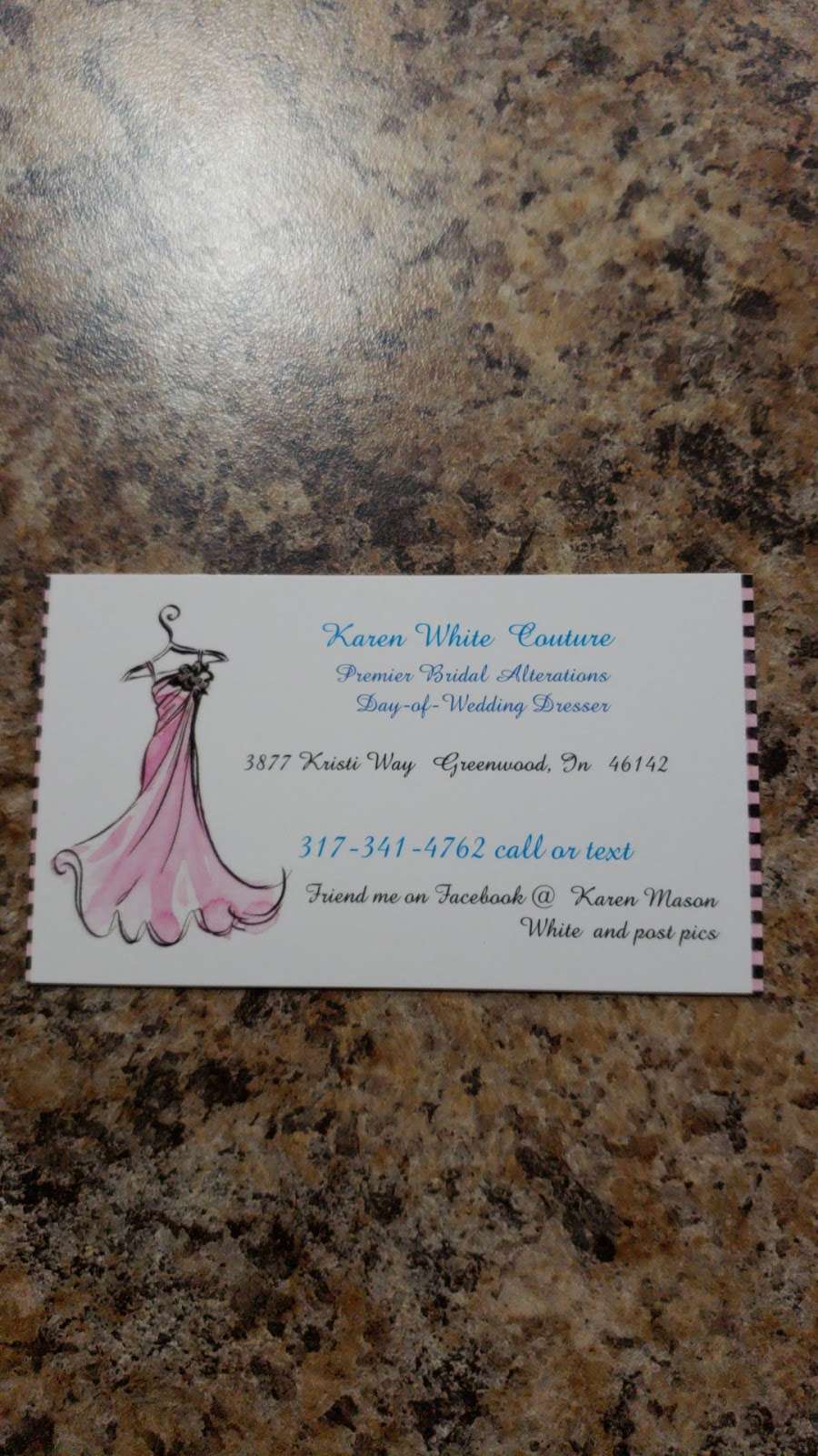 Karen White Couture | 3877 Kristi Way, Greenwood, IN 46142 | Phone: (317) 341-4762