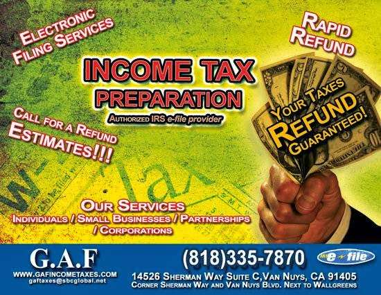 GAF Income Tax Services | 25865 Anderson Ln, Stevenson Ranch, CA 91381, USA | Phone: (818) 335-7870
