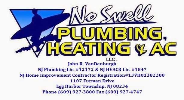 No Swell Plumbing, Heating & AC LLC. | 1107 Furman Dr, Egg Harbor Township, NJ 08234, USA | Phone: (609) 927-3800