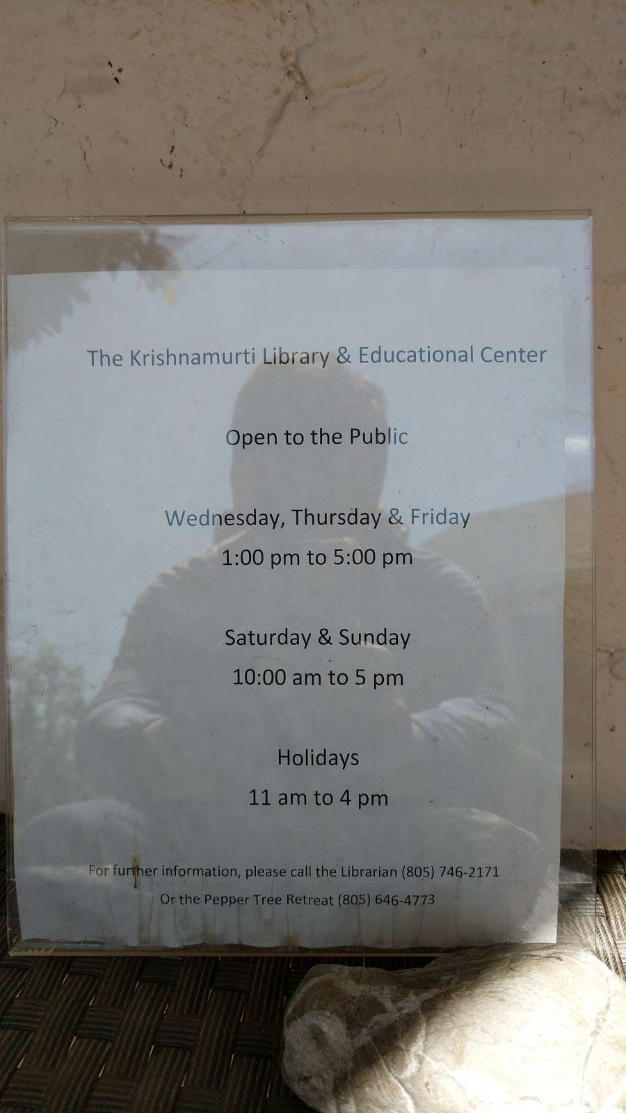 Krishnamurti Library | 1070 McAndrew Rd, Ojai, CA 93023, USA | Phone: (805) 646-4948