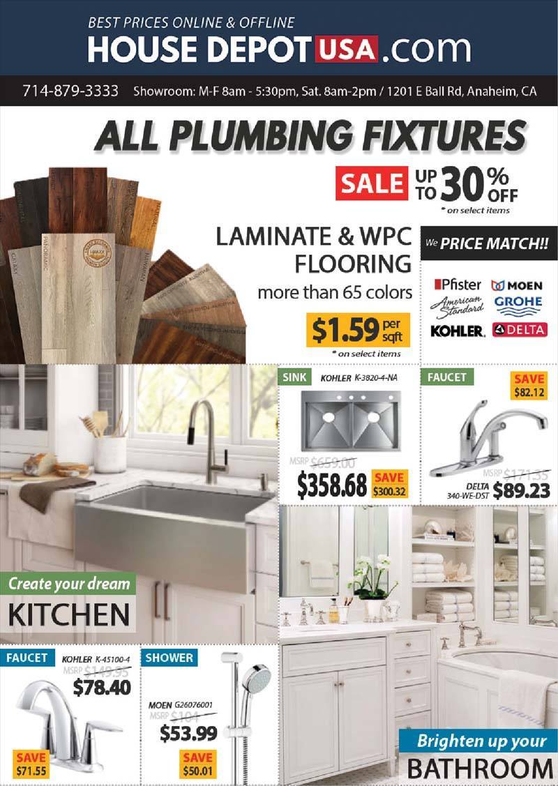 KITCHEN & BATH Interior Supply / Plumbing Fixtures | 1201 E Ball Rd # L, Anaheim, CA 92805, USA | Phone: (714) 879-3333